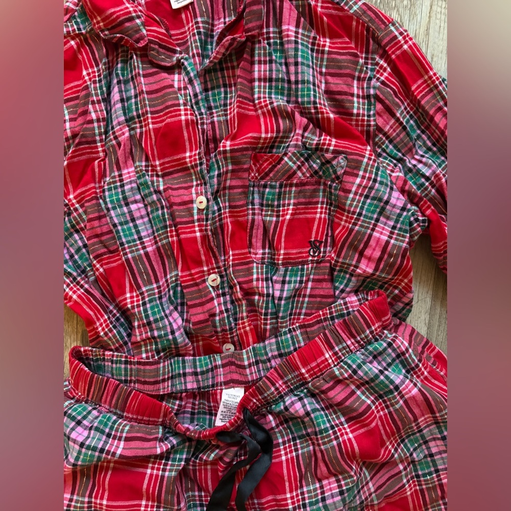 Victoria's Secret Red Plaid Pajama Set